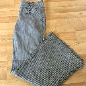 Level 99 Jeans Anthropologie Sailor Nautical Pinstripe Jeans Size 28 / 6